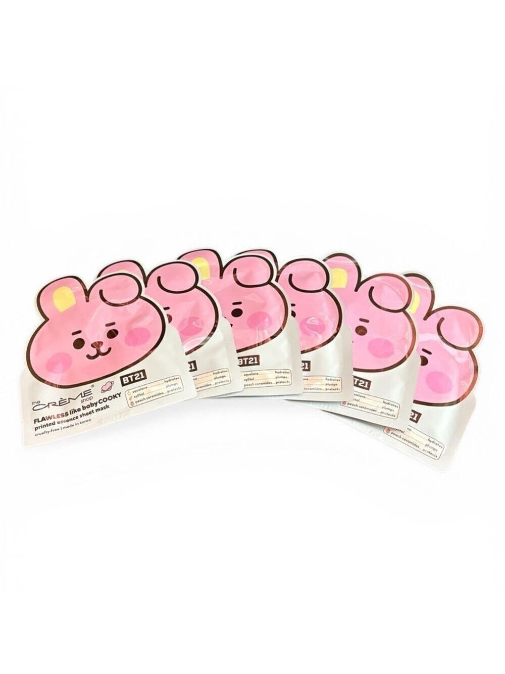 The Crème Shop x Hello Kitty BT21 Cooky Sheet Mask (Set of 6)